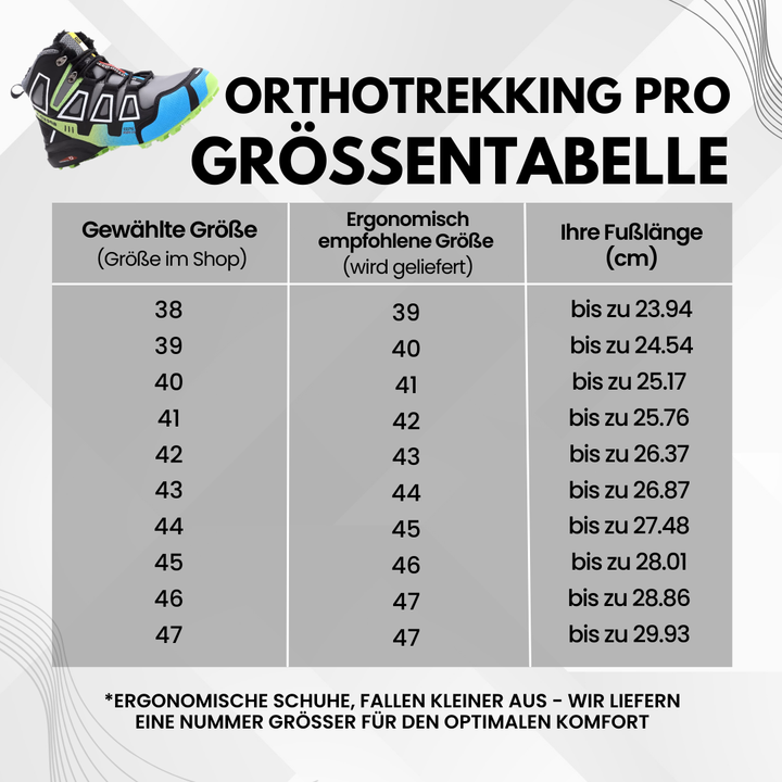 OrthoTrekking Pro - Ergonomische, schmerzlindernde Trekking- und Wanderschuhe für den Winter