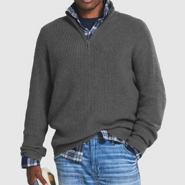 Cooper - Gestrickter Zip-Pullover