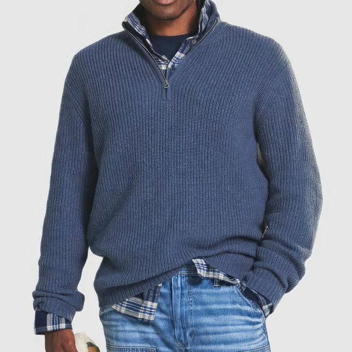 Cooper - Gestrickter Zip-Pullover