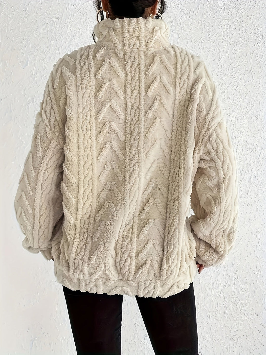 Millie - Strickpullover mit halbem Reißverschluss